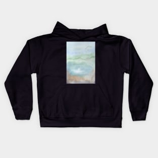 Dreamy Watercolor texture with Earth Colors Kids Hoodie